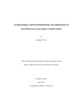 Antimicrobial growth promoters and their effects on swine fecal bacterial communities