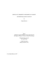 Effects of a probiotic supplement on anxiety and mood balance in adults