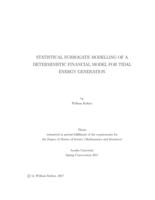 Statistical surrogate modelling of a deterministic financial model for tidal energy generation