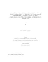 An investigation of the effects of local neighborhood structure on the performance of randomized optimization methods