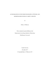 An exploration of concussion knowledge, attitudes, and reporting behaviours in varsity athletes