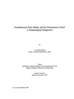 Preadolescent girls, media, and the presentation of self  