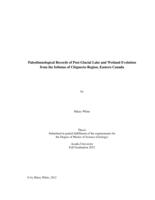 Paleolimnological records of post-glacial lake and wetland evolution from the Isthmus of Chignecto region, eastern Canada