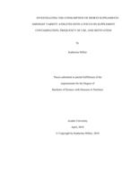 Investigating the consumption of sports supplements amongst varsity athletes with a focus on supplement contamination, frequency of use, and motivation