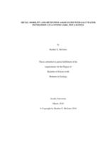 Metal mobility and retention associated with salt water inundation at Laytons Lake, Nova Scotia