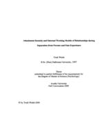 Attachment security and internal working models of relationships during separation from parents and pain experience