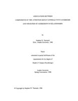 Associations between components of the attention deficit-hyperactivity syndrome and measures of aggression in relationships