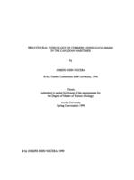 Behavioural toxicology of common loons (Gavia immer) in the Canadian Maritimes