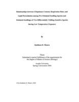 Relationships between ubiquinone content, respiration rate, and lipid peroxidation among five etiolated seedling species and etiolated seedlings of two differentially chilling-sensitive species during low temperature exposure