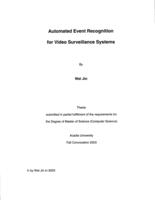 Automated event recognition for video surveillance systems