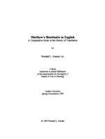 Matthew's Beatitudes in English