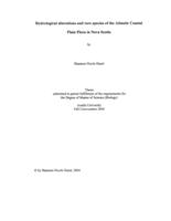 Hydrological alterations and rare species of the Atlantic Coastal Plain flora in Nova Scotia