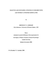 Selective and sustained attention in children with and without attention difficulties