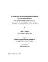 An examination of two unconventional methods to assess resource use by two New Brunswick forest mammals  : the marten and the northern flying squirrel