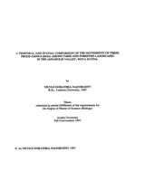 A temporal and spatial comparison of the movements of three frogs, genus Rana, among farm and forested landscapes in the Annapolis Valley, Nova Scotia