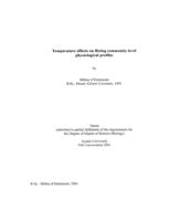 Temperature effects on Biolog community level physiological profiles