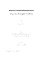 Dispersal of neonate Blanding's turtles (Emydoidea blandingi) in Nova Scotia