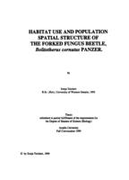 Habitat use and population spatial structure of the forked fungus beetle, Bolitotherus cornutus Panzer