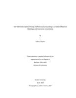 S&P 500 index option pricing inefficiency surrounding U.S. Federal Reserve meetings and economic uncertainty