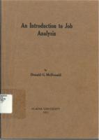 An introduction to job analysis