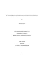 The relationship between corporate sustainability and post-merger financial performance