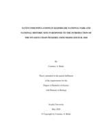 Native fish populations in Kejimkujik National Park and National Historic Site in response to the introduction of the invasive Chain pickerel Esox niger Lesueur, 1818