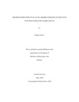 The prolonged effects of acute aerobic exercise on executive function in healthy older adults