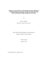 Habitat and seasonal movements of the American lobster, Homarus americanus, in the Minas Basin and Minas Passage of the upper Bay of Fundy