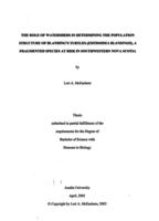 The role of watersheds in determining the population structure of Blanding's turtles (Emydoidea blandingii), a fragmented species at risk in southwestern Nova Scotia