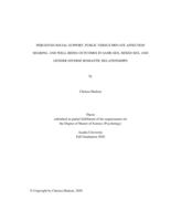 Perceived social support, public versus private affection sharing, and well-being outcomes in same-sex, mixed-sex, and gender diverse romantic relationships