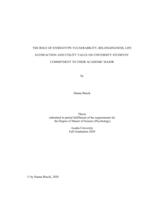 The role of stereotype vulnerability, belongingness, life satisfaction and utility value on university students' commitment to their academic major