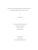 A narrative analysis exploring the significance of social support networks for youth experiencing homelessness in rural Nova Scotia