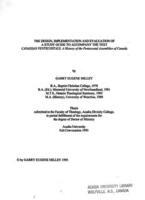 The design, implementation and evaluation of a Study Guide to accompany the text Canadian Pentecostals : a history of the Pentecostal Assemblies of Canada