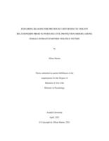 Exploring reasons for previously returning to violent relationships prior to pursuing civil protection order among female intimate partner violence victims