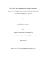 Fishway efficiency and passage behaviour of Alewife in three fishways on Tantramar Marsh near Amherst, Nova Scotia