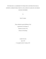 Psychological aggression victimization and perceived social support as predictors of mental well-being in same-sex and mixed-sex relationships