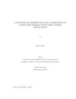 A Statistical Perspective on Calibration of Computer Models with Tidal Power Application