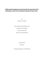 LiDAR-assisted mapping and environmental risk assessment of the Carboniferous rocks in the Cumberland sub-basin of Nova Scotia