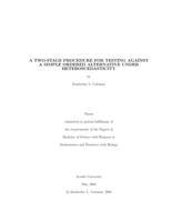 A two-stage procedure for testing against a simple ordered alternative under heteroscedasticity