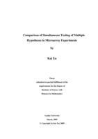 Comparison of simultaneous testing of multiple hypotheses in microarray experiments