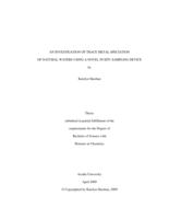 An investigation of trace metal speciation of natural waters using a novel in situ sampling device