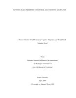 Perceived control of self-evaluation, cognitive adaptation, and mental health