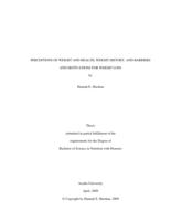 Perceptions of weight and health, weight history, and barriers and motivations for weight loss