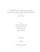 Attachment styles and coping styles as they predict psychological well-being