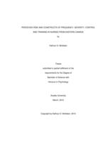 Perceived risk and constructs of frequency, severity, control and training in nurses from Eastern Canada