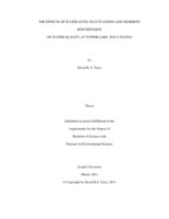 The effects of water level fluctuations and sediment resuspension on water quality at Tupper Lake, Nova Scotia