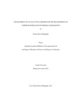 Development of an analytical method for the measurement of copper isotope ratios in mineral exploration