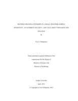 Mother-child relationships in a small high-risk sample: sensitivity, attachment security, and talk about thoughts and feelings