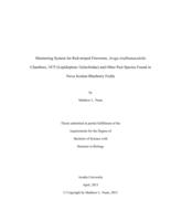 Monitoring system for red-striped fireworm, Aroga trialbamaculella Chambers, 1875 (Lepidoptera: Gelechiidae) and other pest species found in Nova Scotian blueberry fields